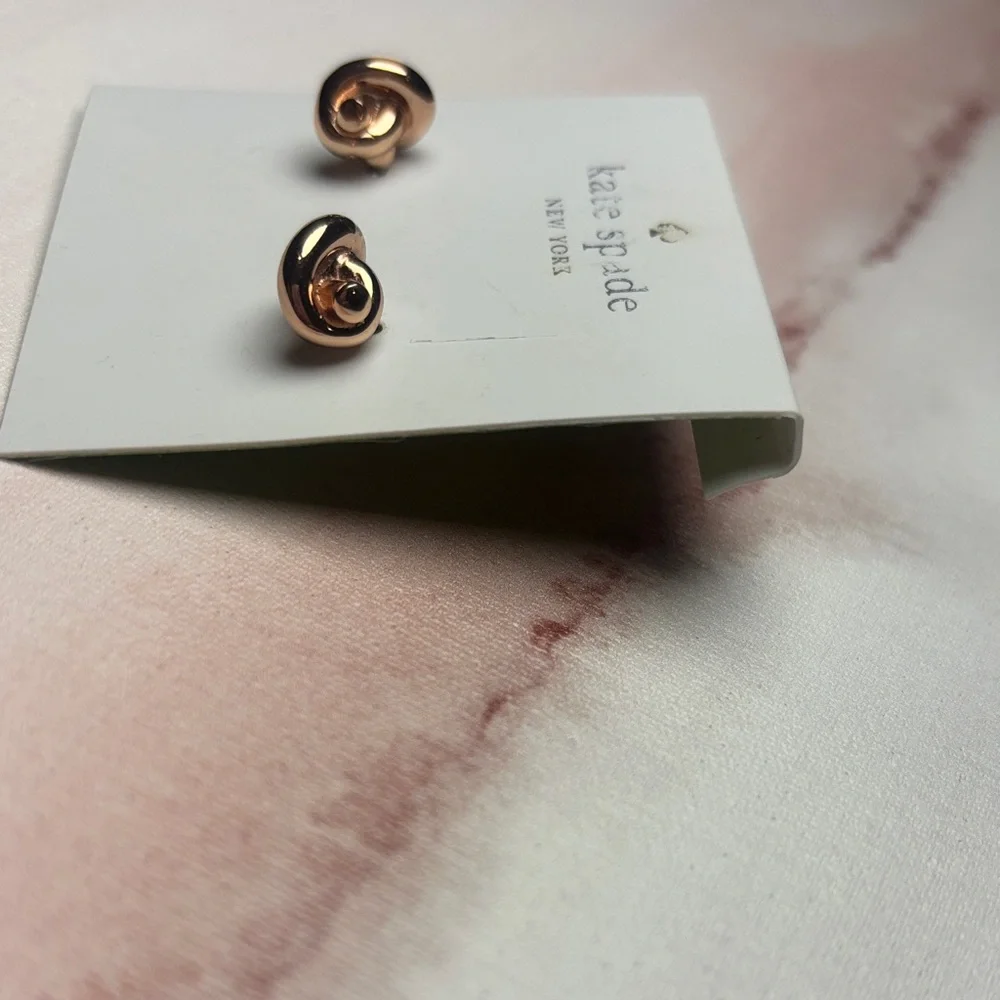 Kate Spade Rose Gold Knot Stud Earrings